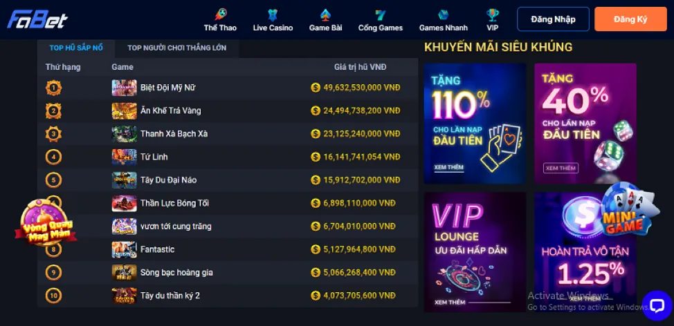 Giao diện game bắn cá kb69